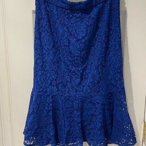 J Crew Royal Blue Work Skirt